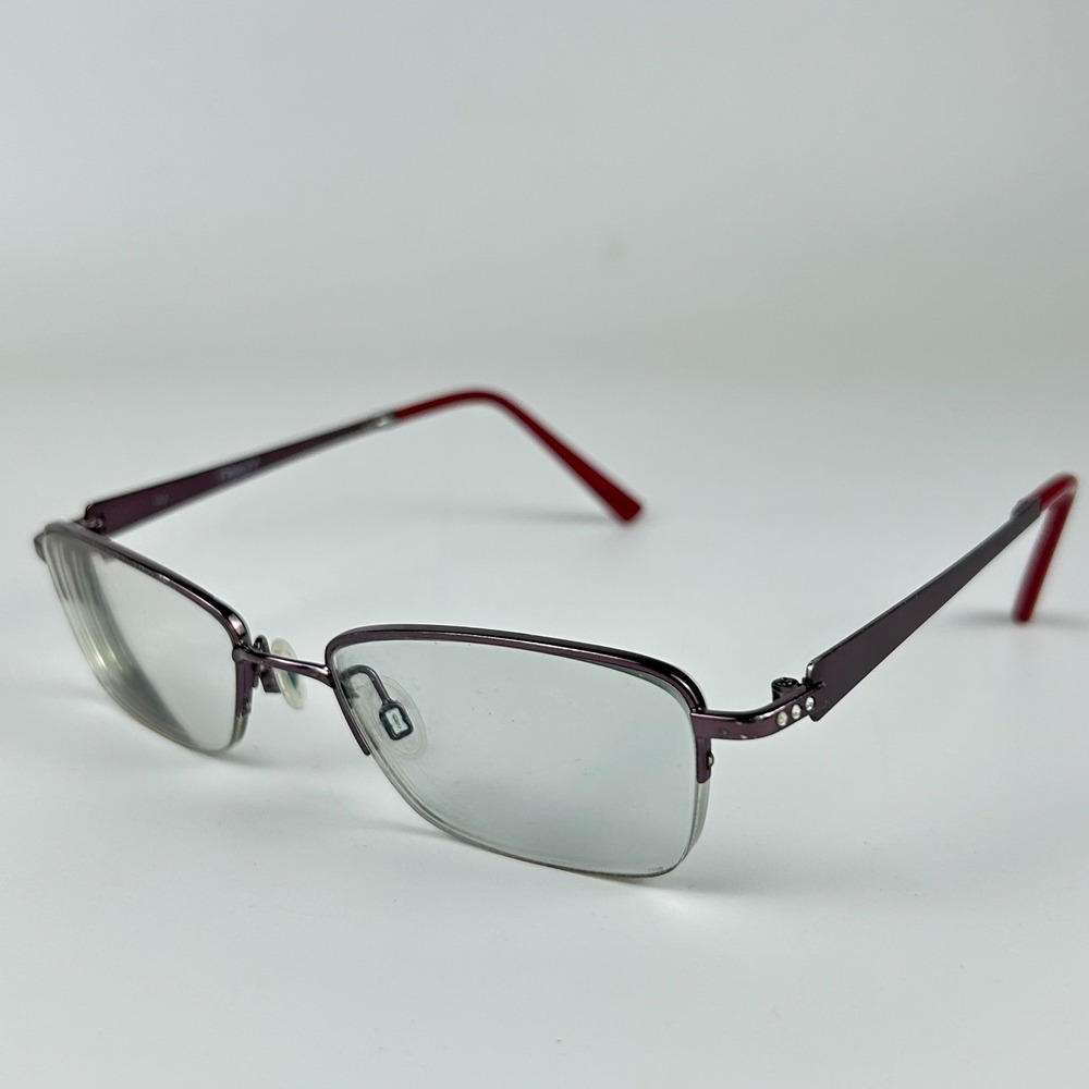 Flexon Hepburn 505 Unisex Eyeglasses‎ Frame Dark Purple Half Rim 51-18-140 mm
